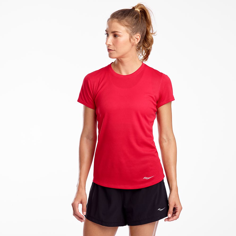 SAUCONY Stopwatch Short Sleeve - Ženska majica